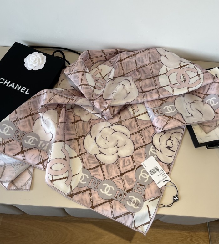 Cotton silk scarf, size 90x90cm, SF20-127-129