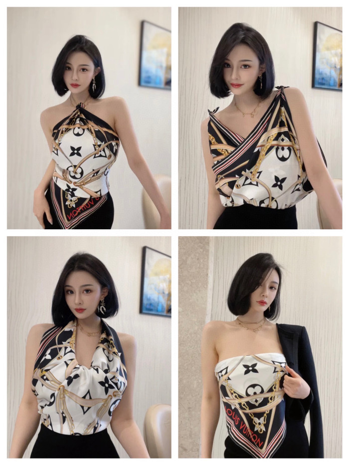 Cotton silk scarf, size 90x90cm, SF20-144