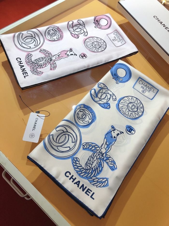 Cotton silk scarf, size 90x90cm, SF20-124-125