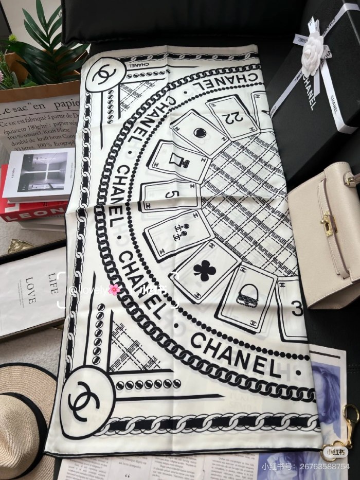 Cotton silk scarf, size 90x90cm, SF20-133-134
