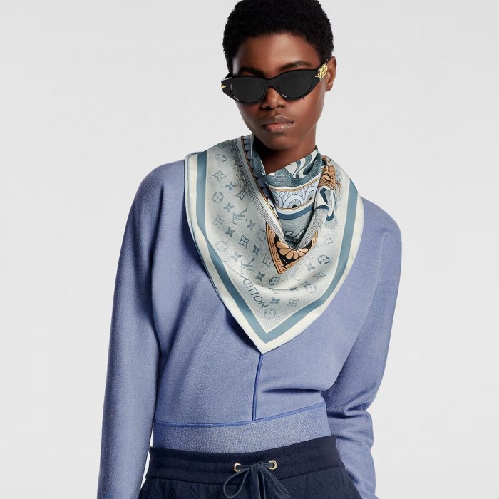 Cotton silk scarf, size 90x90cm, SF20-145-149
