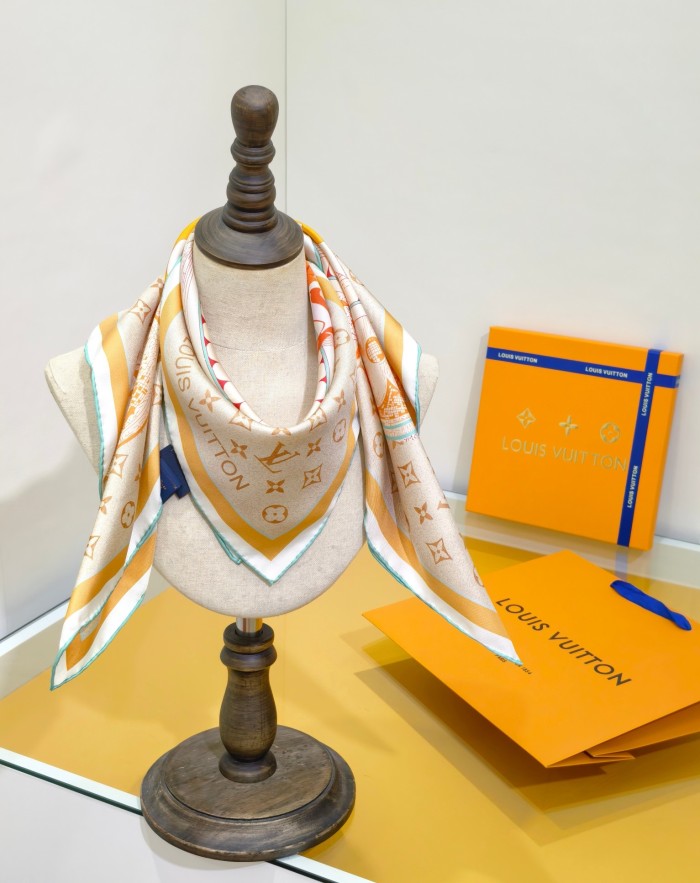 Cotton silk scarf, size 90x90cm, SF20-145-149