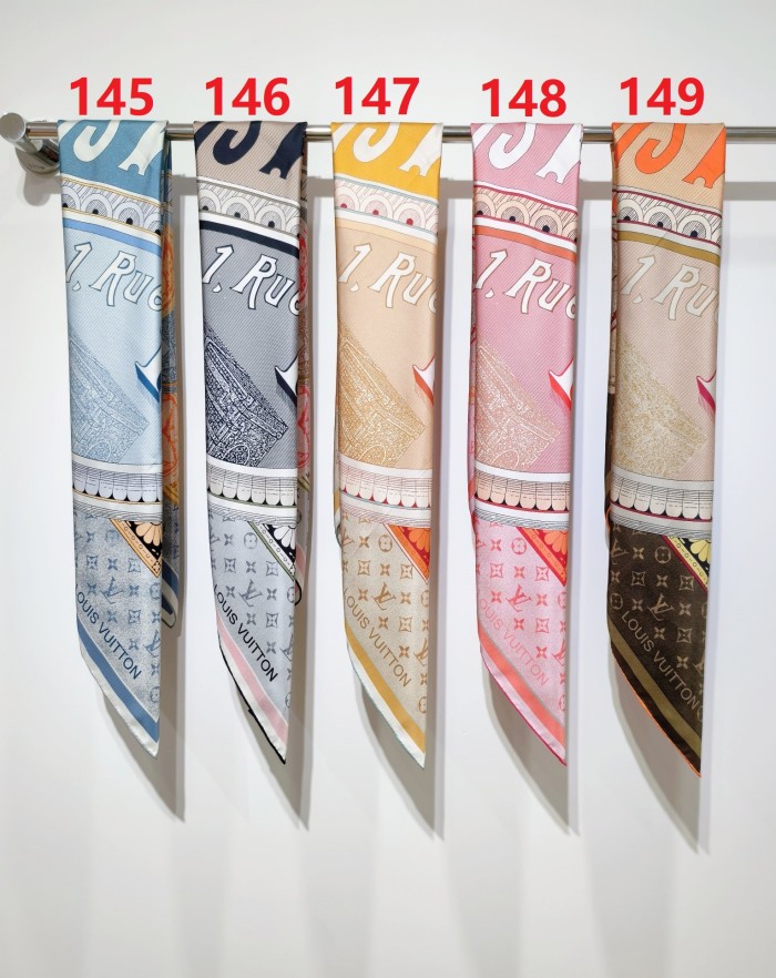Cotton silk scarf, size 90x90cm, SF20-145-149