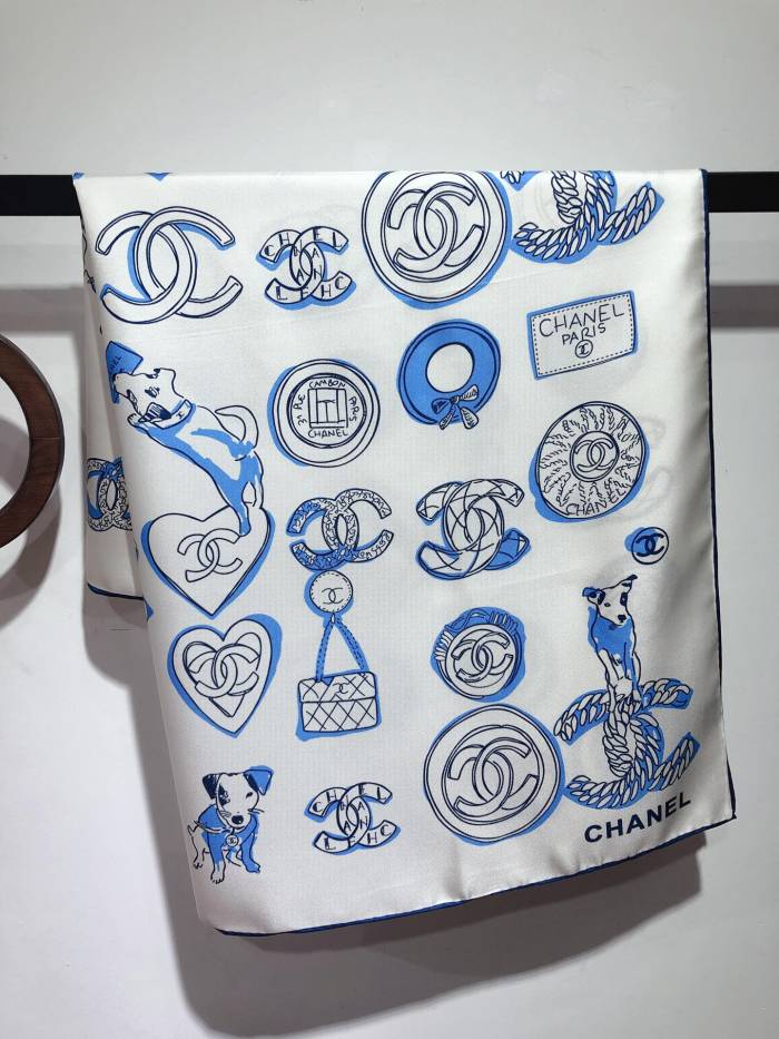 Cotton silk scarf, size 90x90cm, SF20-124-125