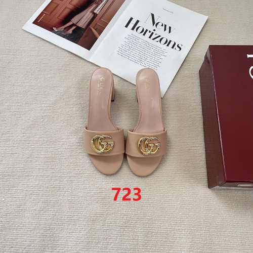 Women heel slipper shoes, heel 6cm, size 35-41, SS50-723-727