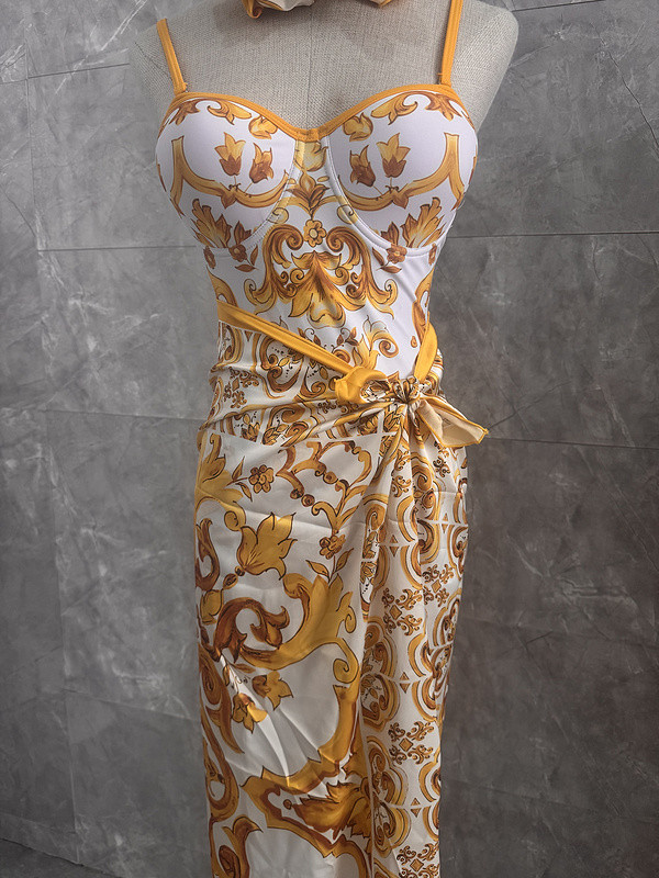 Ladies' sexy swimsuit and scarf ,SW25-253