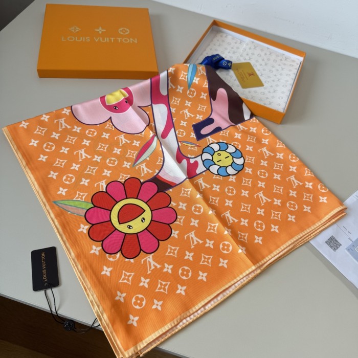 Cotton silk scarf, size 90x90cm, SF20-156