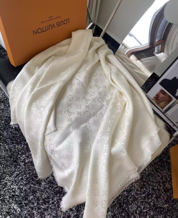 Cashmere cotton scarf for men women, size 142.5x142.5cm, no box. SF25-30