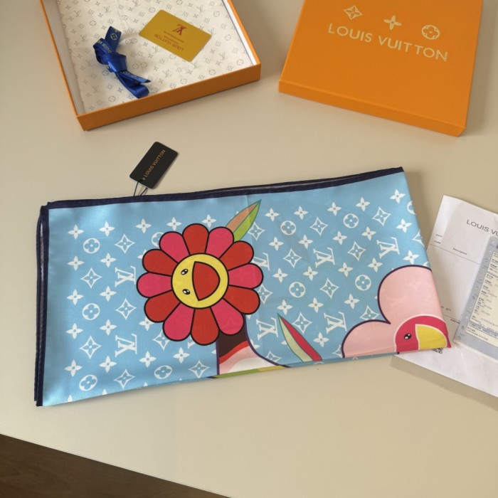 Cotton silk scarf, size 90x90cm, SF20-157