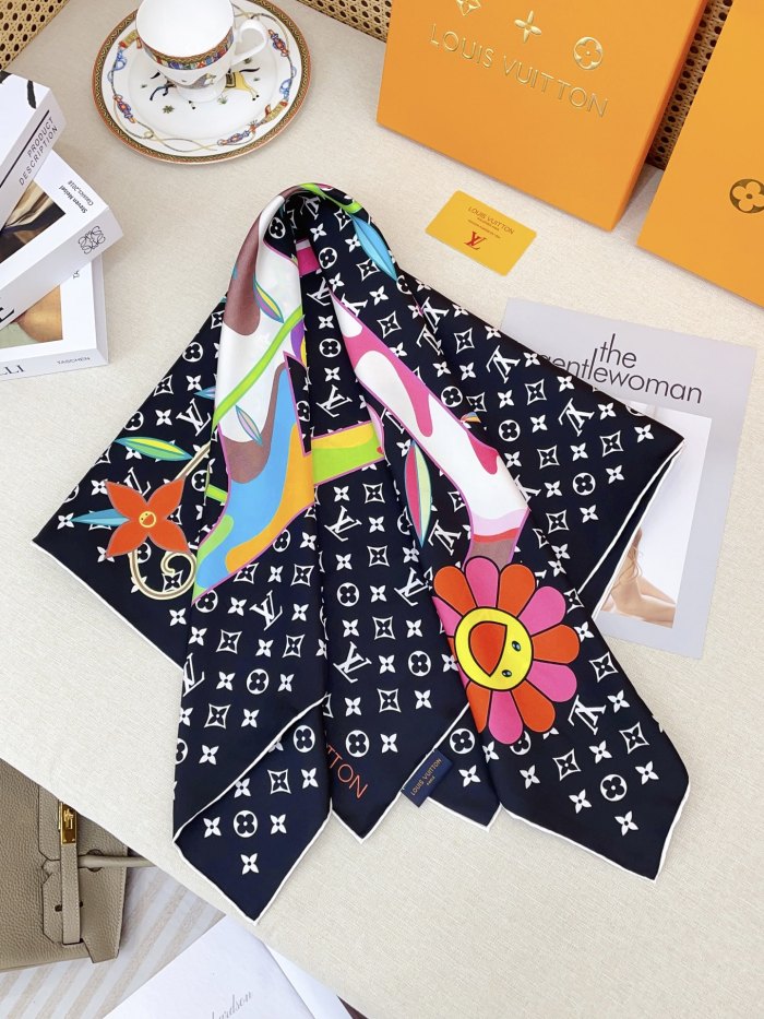 Cotton silk scarf, size 90x90cm, SF20-154