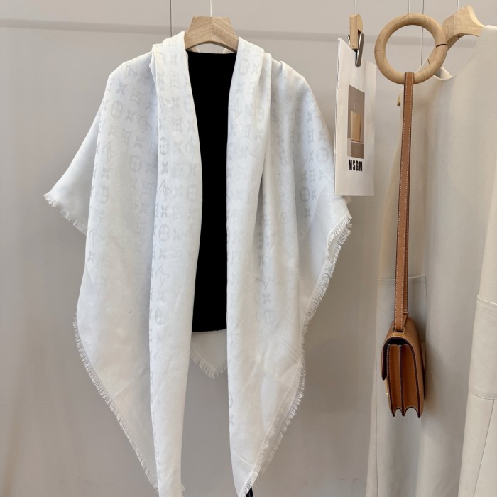 Cashmere cotton scarf for men women, size 142.5x142.5cm, no box. SF25-30