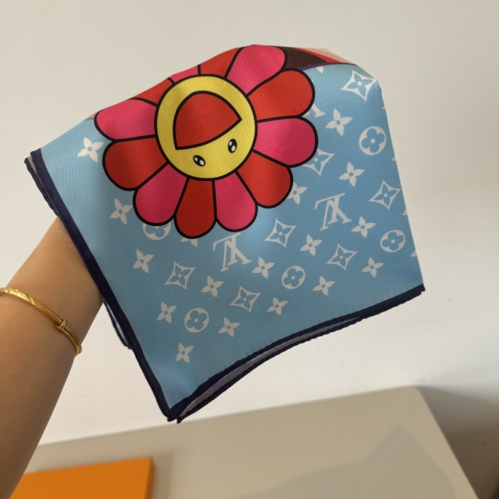 Cotton silk scarf, size 90x90cm, SF20-157