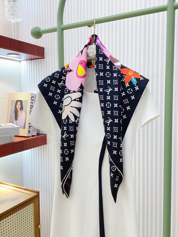 Cotton silk scarf, size 90x90cm, SF20-154