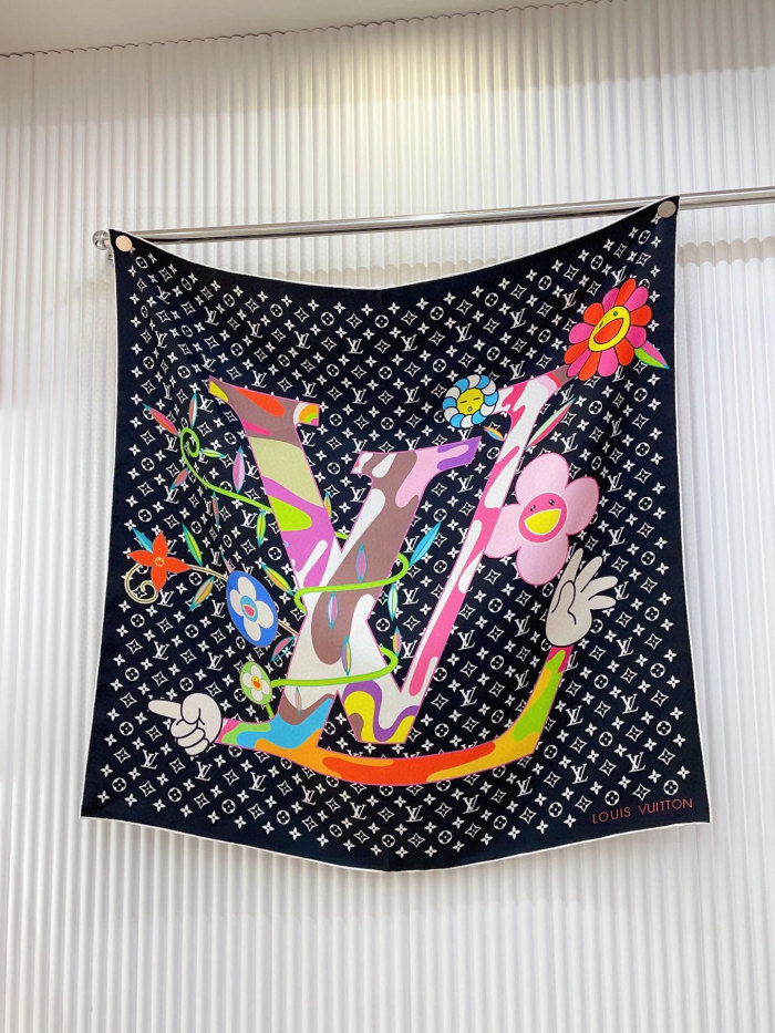 Cotton silk scarf, size 90x90cm, SF20-154