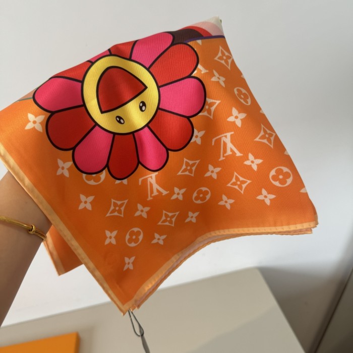 Cotton silk scarf, size 90x90cm, SF20-156