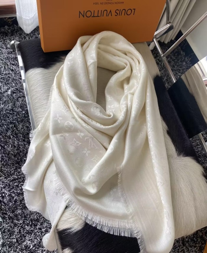 Cashmere cotton scarf for men women, size 142.5x142.5cm, no box. SF25-30