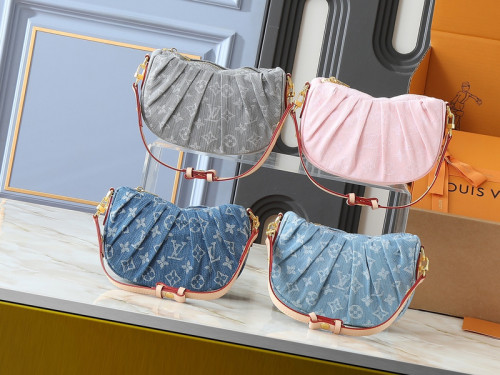 Denim split leather bag ,4A ,size 21x15x7cm,no box,  B75-373-376