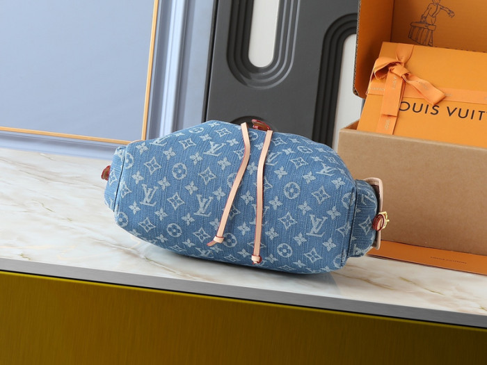 Denim split leather bag ,4A ,size 27x17x12cm,no box,  B80-154