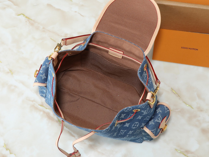 Denim split leather bag ,4A ,size 27x17x12cm,no box,  B80-154