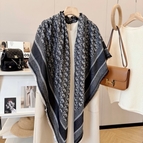 Cashmere cotton scarf for men women, size 140x140cm, no box. SF25-65