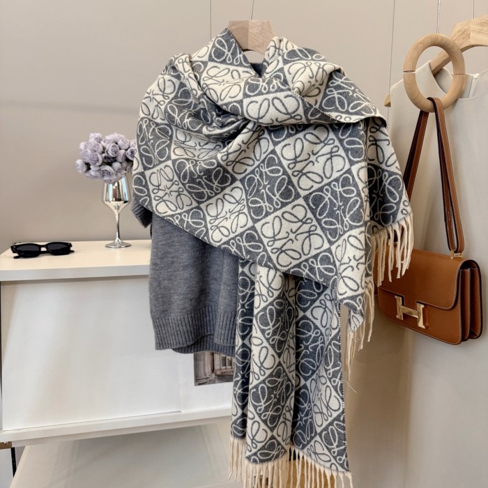 Cashmere cotton scarf for men women, size 65x180cm, no box. SF25-71-77