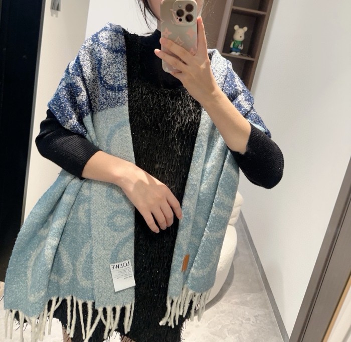 Cashmere cotton scarf for men women, size 47x184cm, no box. SF25-100-103