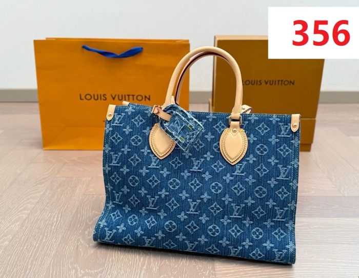 Split leather denim bag ,4A ,size 35x26cm,no box,  B88-356