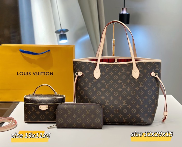 Split leather bag a set,3A ,no box,  B75-421