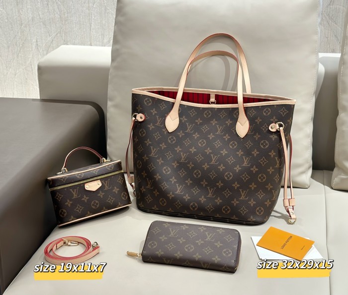 Split leather bag a set,3A ,no box,  B75-421