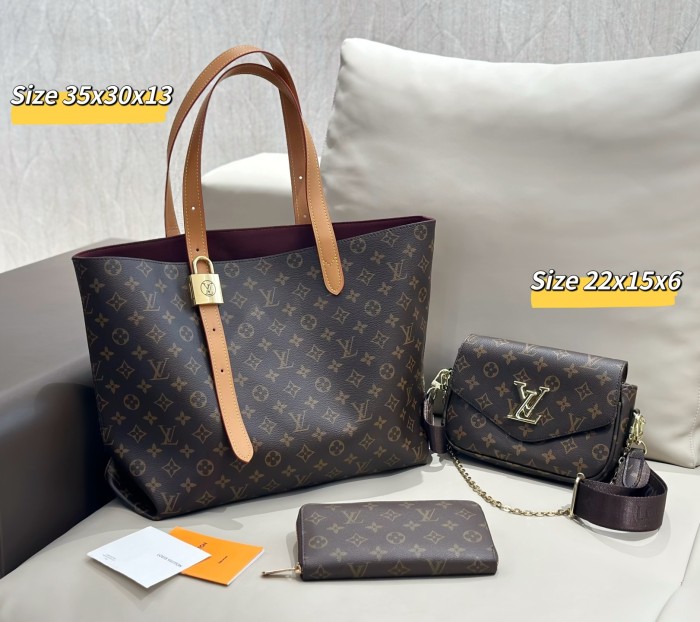 Split leather bag a set,3A ,no box,  B75-416