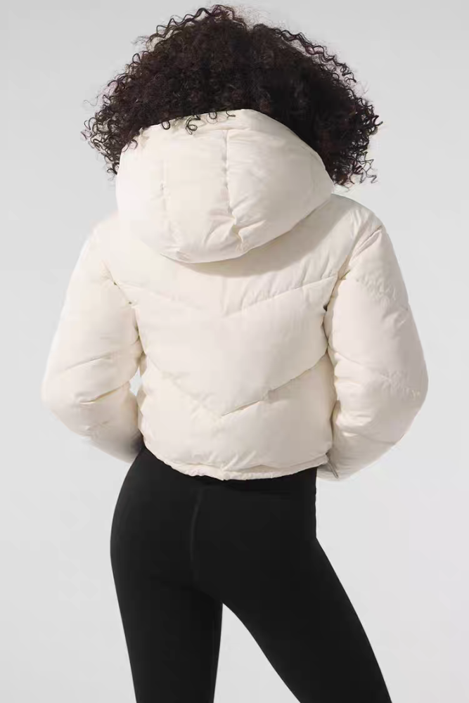 Women double-zipper down cotton jacket clothes， CL88-67