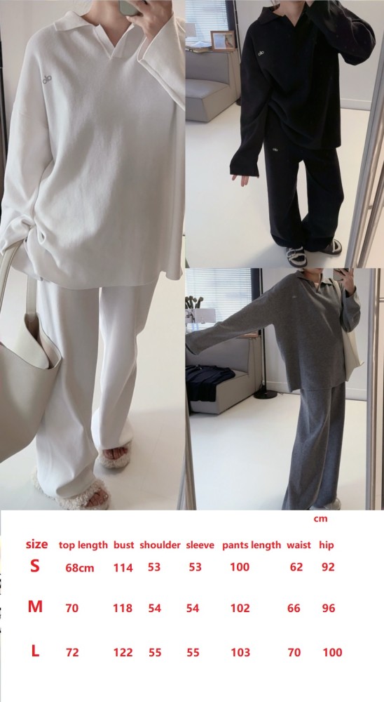Knit sweater top + pants suit  clothes, elastic， CL68-7