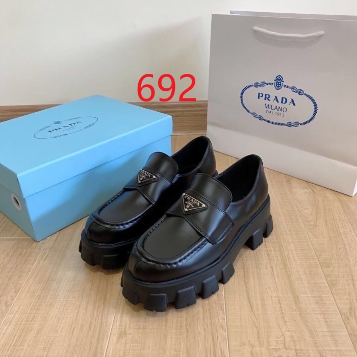 Ladies' thick-soled leather shoes,size 35-41, SS60-691-692