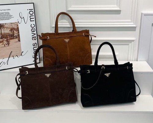 Suedette leather bag ,3A ,size 38*27*10.5cm and 32*14*10.2cm,no box,  B60-10-12