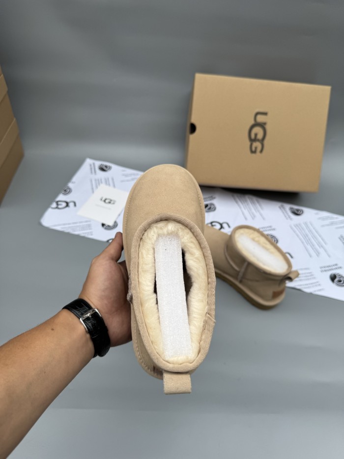 Women men leather fur boot shoes, size 35-45,  with box, SS50-368