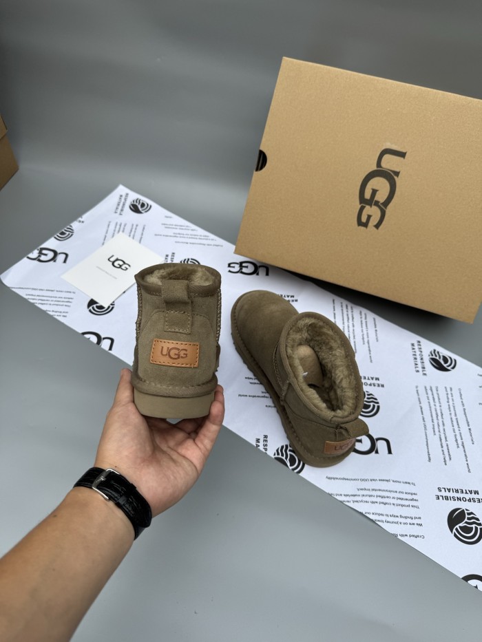 Women men leather fur boot shoes, size 35-45,  with box, SS50-372