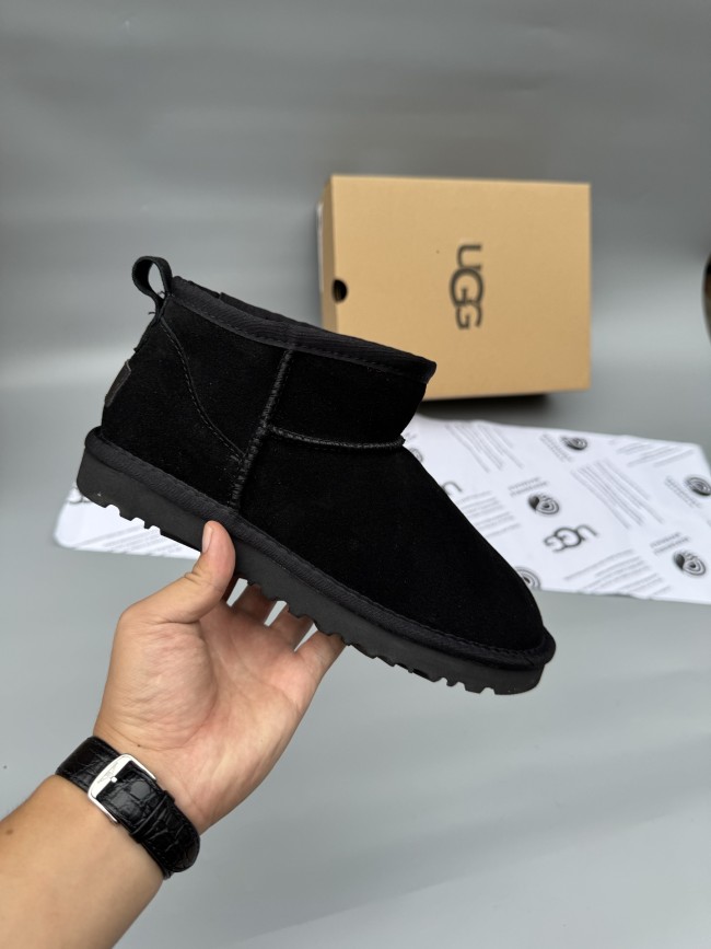 Women men leather fur boot shoes, size 35-45,  with box, SS50-369