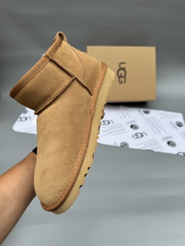 Women men leather fur boot shoes, size 35-45,  with box, SS50-367