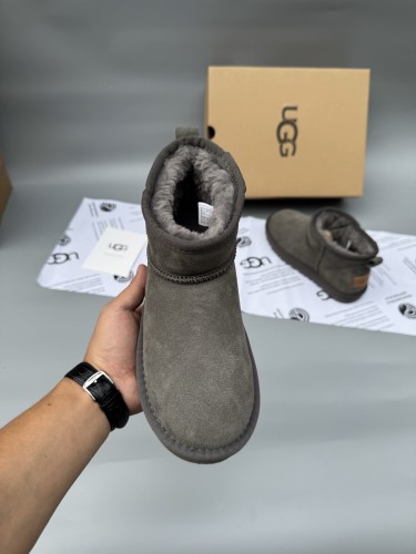 Women men leather fur boot shoes, size 35-45,  with box, SS50-370