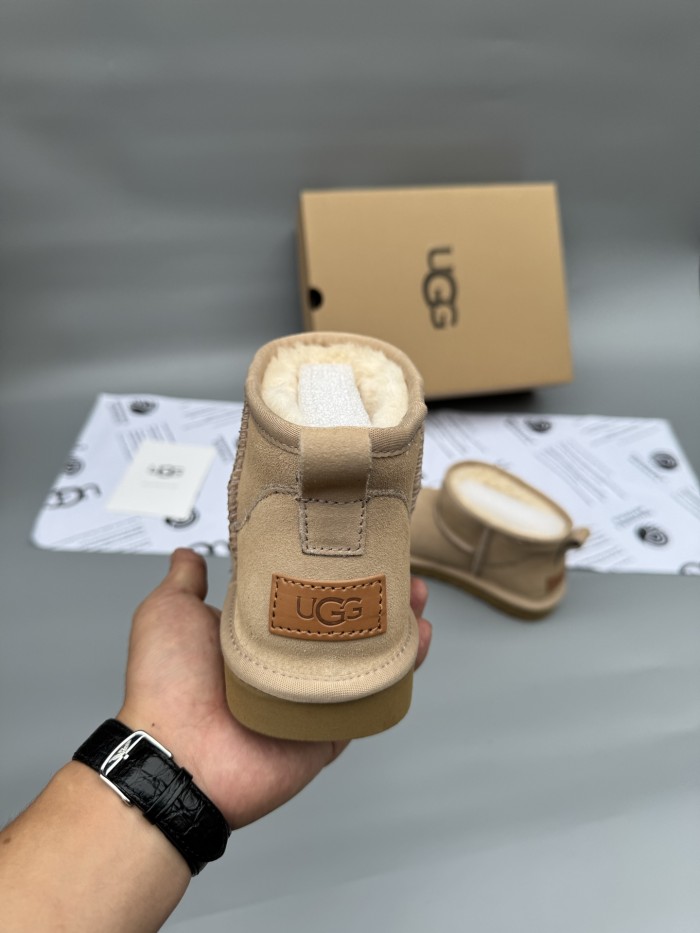 Women men leather fur boot shoes, size 35-45,  with box, SS50-368