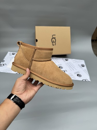 Women men leather fur boot shoes, size 35-45,  with box, SS50-367