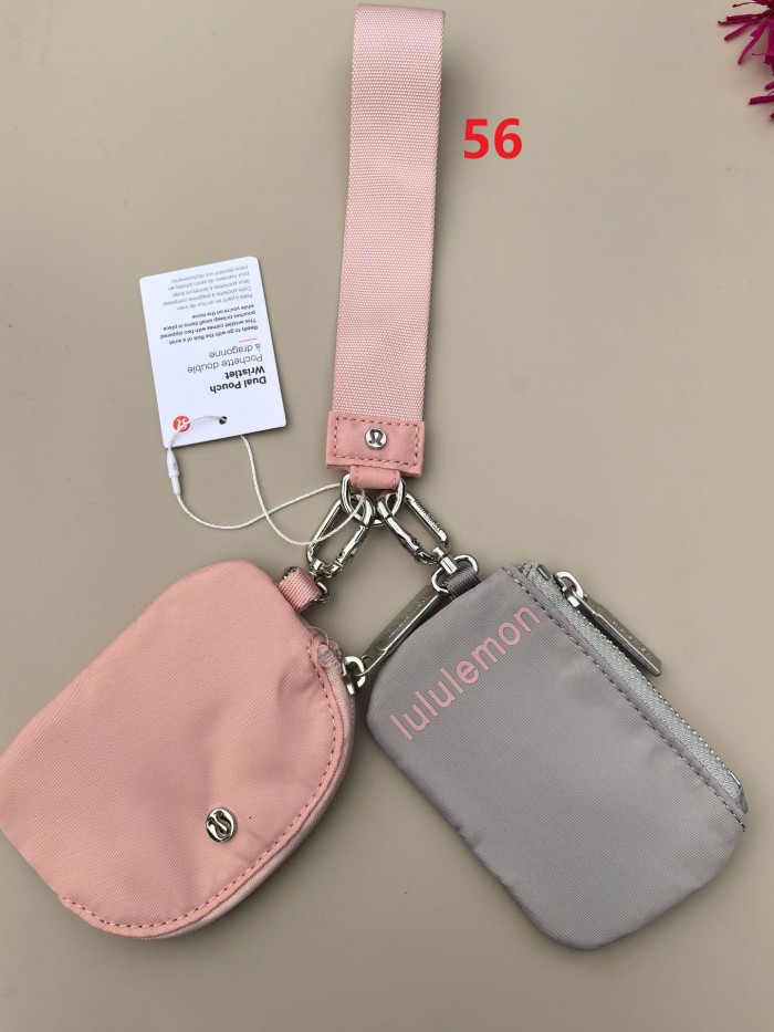 Waterproof nylon running yoga dual pouch wristlet  wrist key case coin purse bag,size 11.5*7*1cm,B25-28-56
