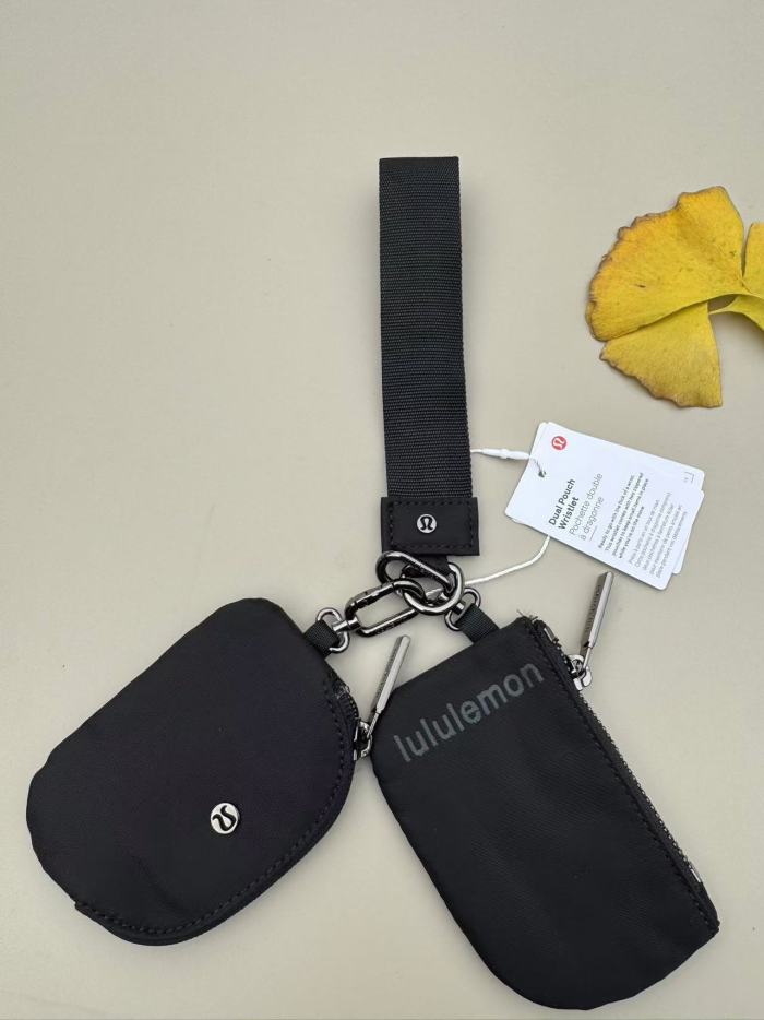 Waterproof nylon running yoga dual pouch wristlet  wrist key case coin purse bag,size 11.5*7*1cm,B25-28-56