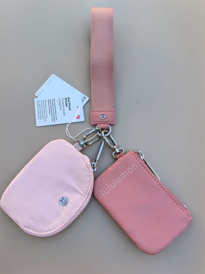 Waterproof nylon running yoga dual pouch wristlet  wrist key case coin purse bag,size 11.5*7*1cm,B25-28-56