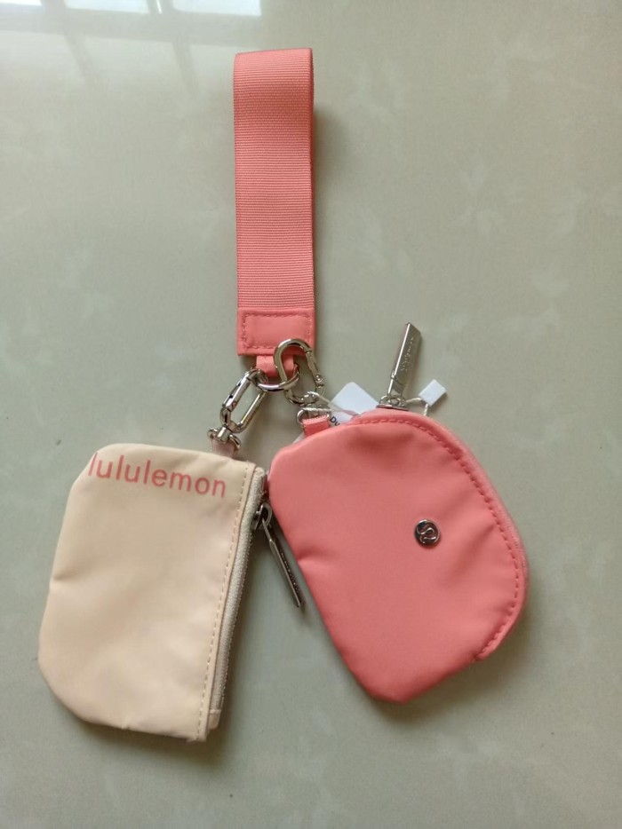 Waterproof nylon running yoga dual pouch wristlet  wrist key case coin purse bag,size 11.5*7*1cm,B25-28-56