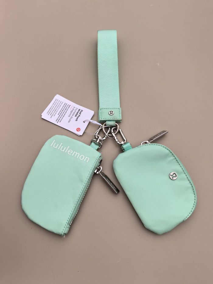 Waterproof nylon running yoga dual pouch wristlet  wrist key case coin purse bag,size 11.5*7*1cm,B25-28-56