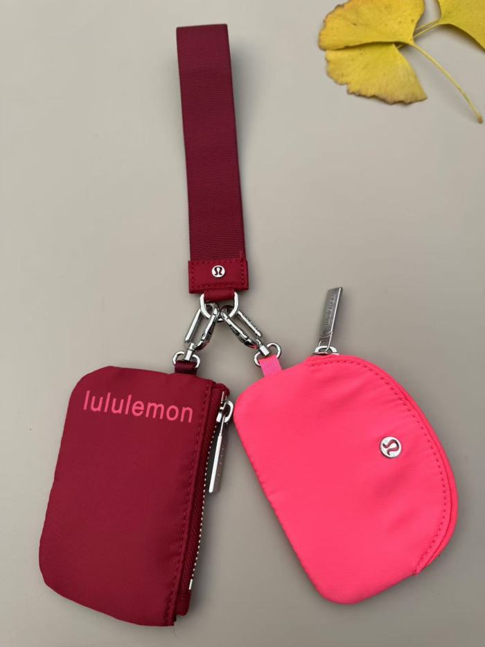 Waterproof nylon running yoga dual pouch wristlet  wrist key case coin purse bag,size 11.5*7*1cm,B25-28-56
