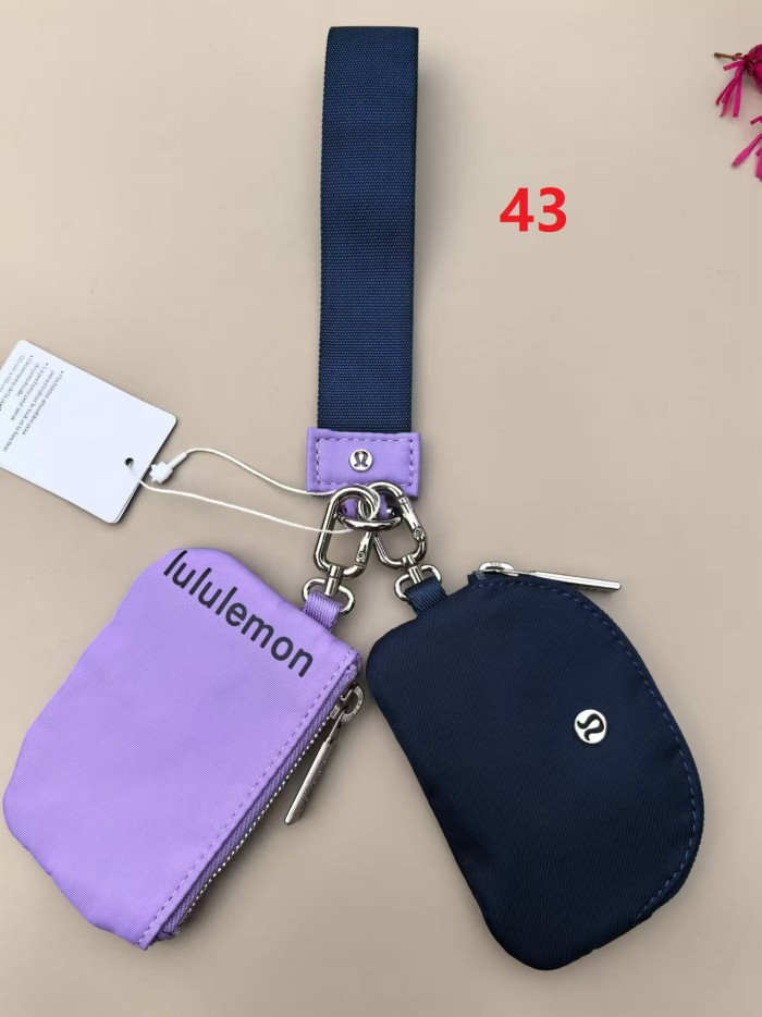 Waterproof nylon running yoga dual pouch wristlet  wrist key case coin purse bag,size 11.5*7*1cm,B25-28-56