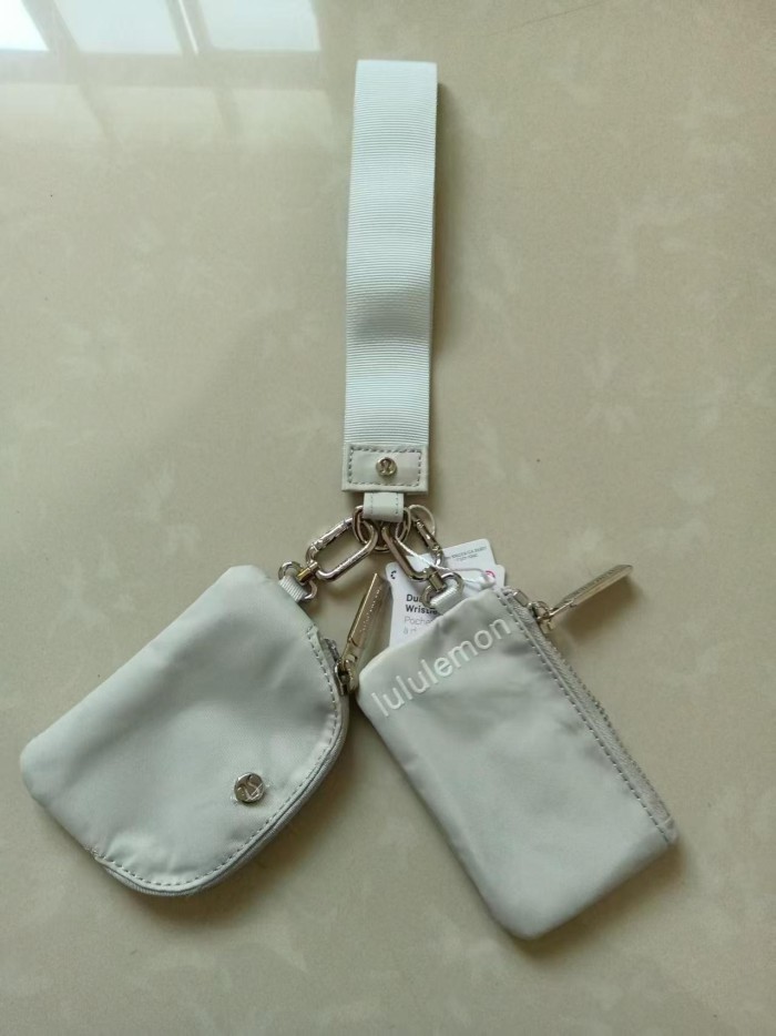 Waterproof nylon running yoga dual pouch wristlet  wrist key case coin purse bag,size 11.5*7*1cm,B25-28-56
