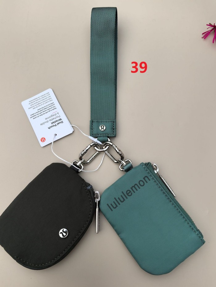 Waterproof nylon running yoga dual pouch wristlet  wrist key case coin purse bag,size 11.5*7*1cm,B25-28-56